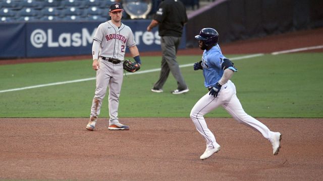 Houston Astros third baseman Alex Bregman and Tampa Bay Rays outfielder Randy Arozarena