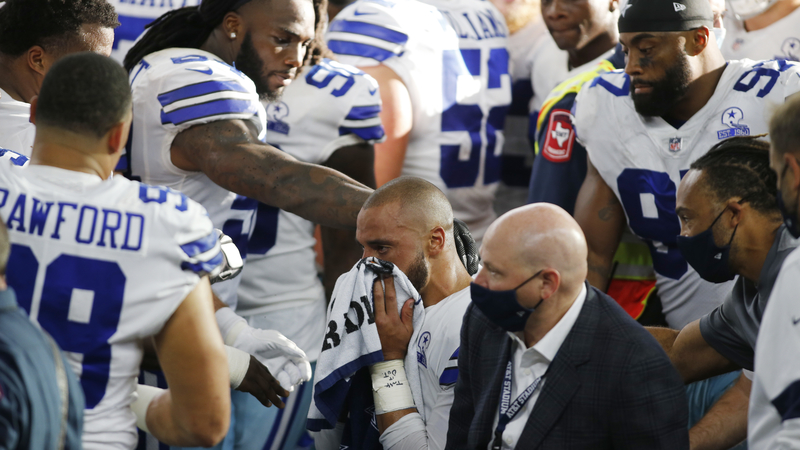 Dak Prescott Emotional As Cowboys Quarterback Exits Field After Injury ...