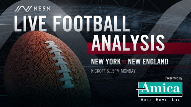 Amica Live Football Analysis NE vs NYJ 8:15pm Monday