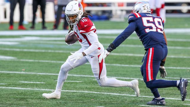 Arizona Cardinals wide receiver DeAndre Hopkins and New England Patriots linebacker Terez Hall