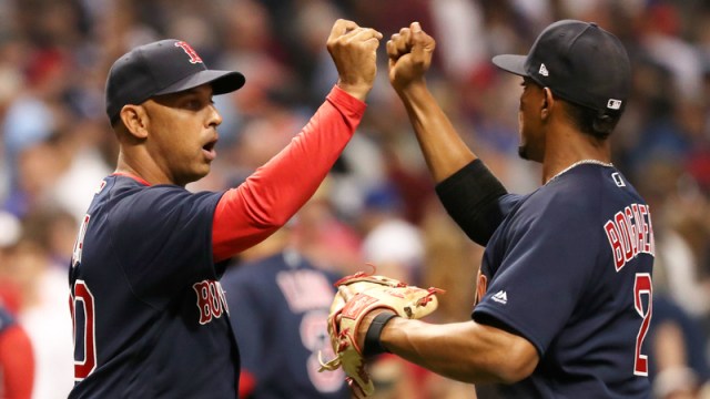 Boston Red Sox manager Alex Cora, San Diego Padres shortstop Xander Bogaerts
