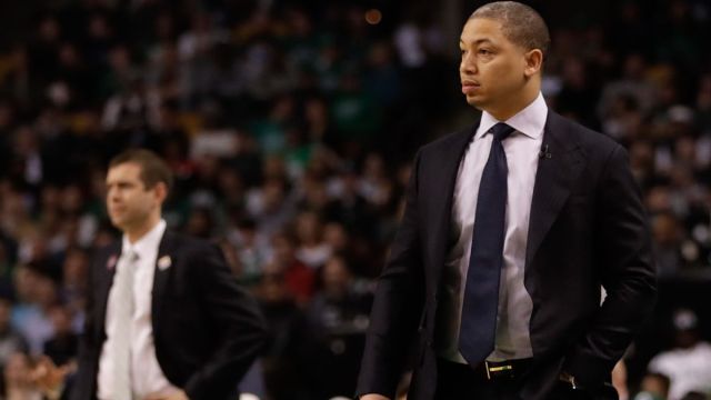 Boston Celtics head coach Brad Stevens and Los Angeles Clippers coach Tyronn Lue