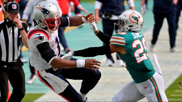 New England Patriots quarterback Cam Newton