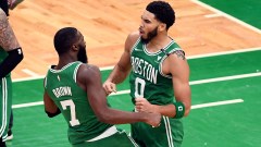 Boston Celtics guard Jaylen Brown And Forward Jayson Tatum