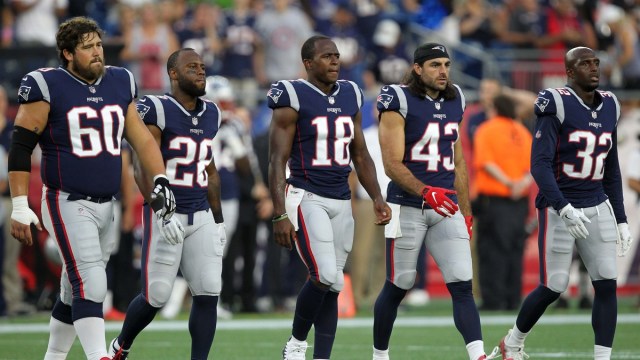 New England Patriots wide receiver Matthew Slater, running back James White