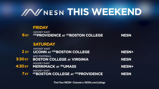 NESN college sports programming Dec. 4 and 5