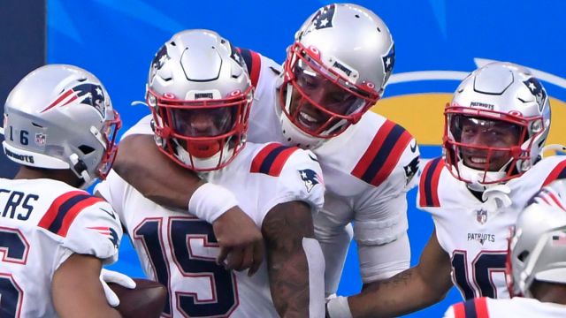 New England Patriots wide receiver N'Keal Harry And quarterback Cam Newton