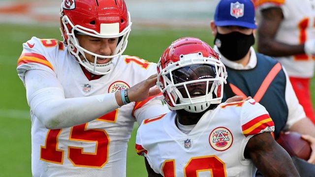 Kansas City Chiefs quarterback Patrick Mahomes, receiver Tyreek Hill