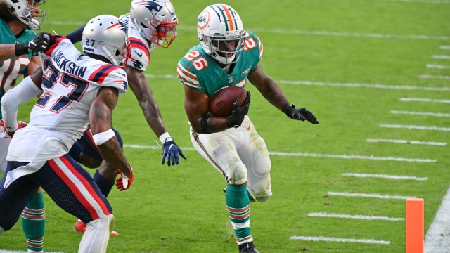 Miami Dolphins running back Salvon Ahmed