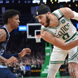 Memphis Grizzlies guard Ja Morant, Boston Celtics forward Jayson Tatum