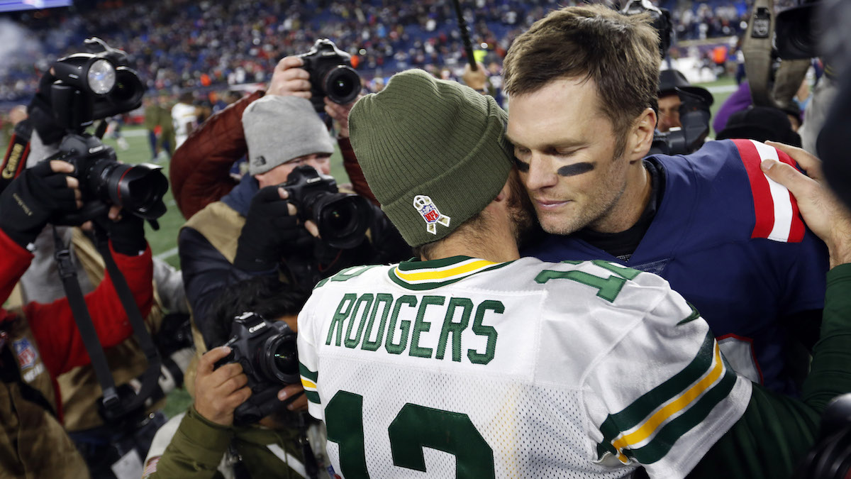 Tom Brady calls Aaron Rodgers 'inspiring' but stops short of weighing in on  GOAT debate 