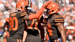 Cleveland Browns wide receiver Jarvis Landry and running back Nick Chubb