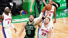 Boston Celtics forward Jayson Tatum, Detroit Pistons forward Blake Griffin