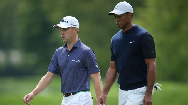 PGA Tour golfers Justin Thomas and Tiger Woods