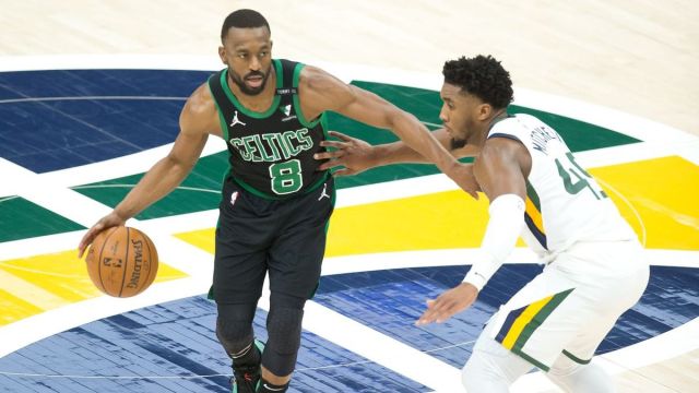Boston Celtics guard Kemba Walker, Utah Jazz guard Donovan Mitchell