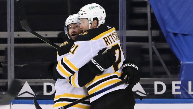 Boston Bruins Forwards Craig Smith And Nick Ritchie