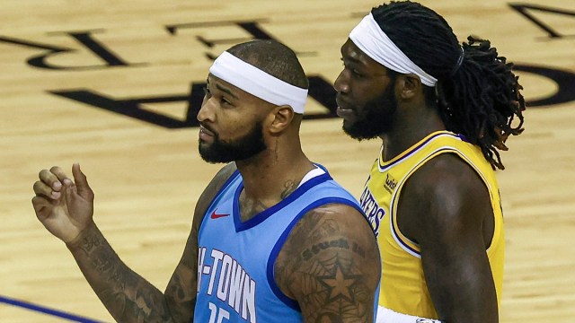 NBA free agent center DeMarcus Cousins, Los Angeles Lakers forward Montrezl Harrell