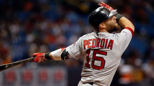 Boston Red Sox designated hitter Dustin Pedroia