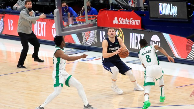 Dallas Mavericks guard Luka Doncic, Boston Celtics guard Kemba Walker