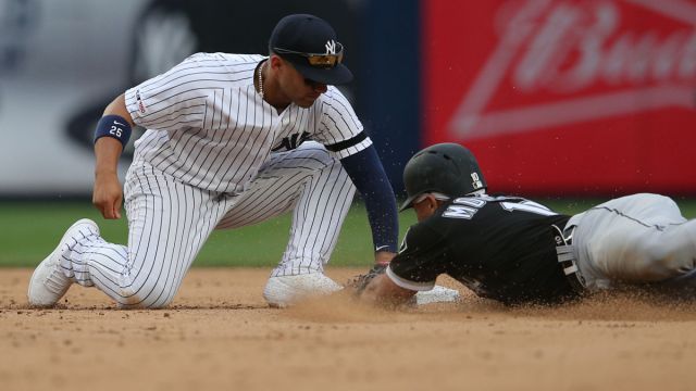 New York Yankees shortstop Gleyber Torres and Chicago White Sox third baseman Yoan Moncada