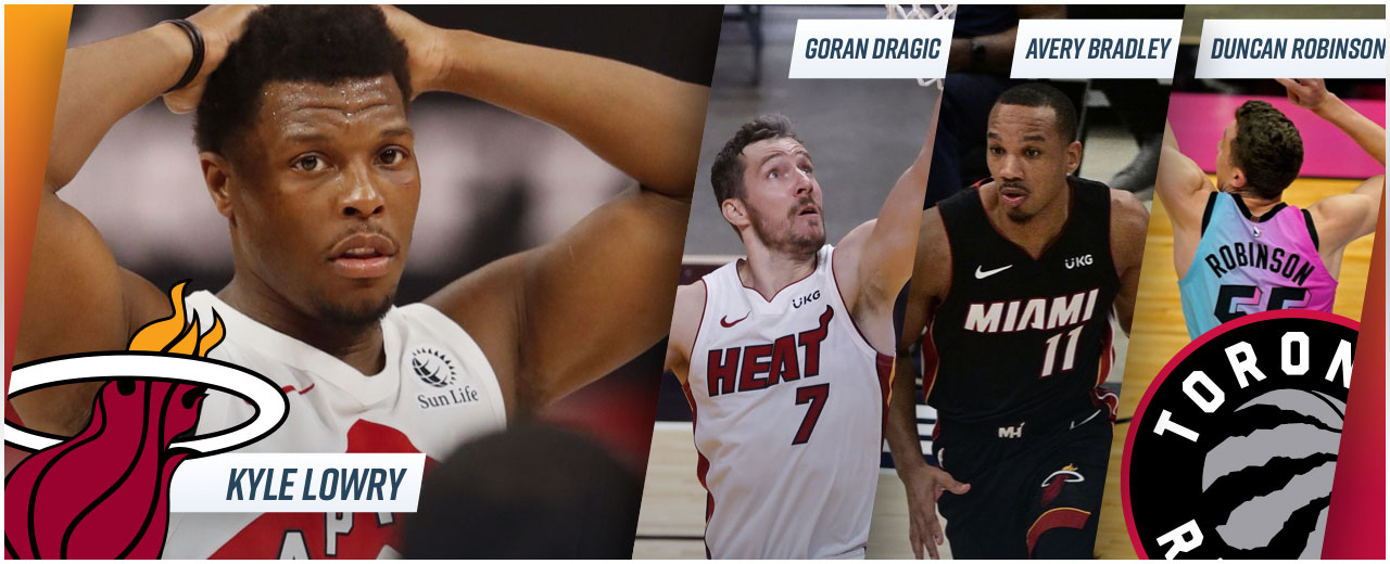 Kyle Lowry, Goran Dragic, Avery Bradley, Duncan Robinson