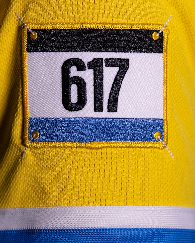 617 area code patch on the 2021 Boston Red Sox Nike City Connect uniform
