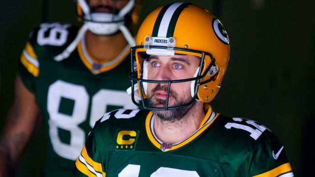 Green Back Packers Quarterback Aaron Rodgers