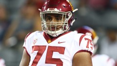 USC and potential Patriots offensive lineman Alijah Vera-Tucker