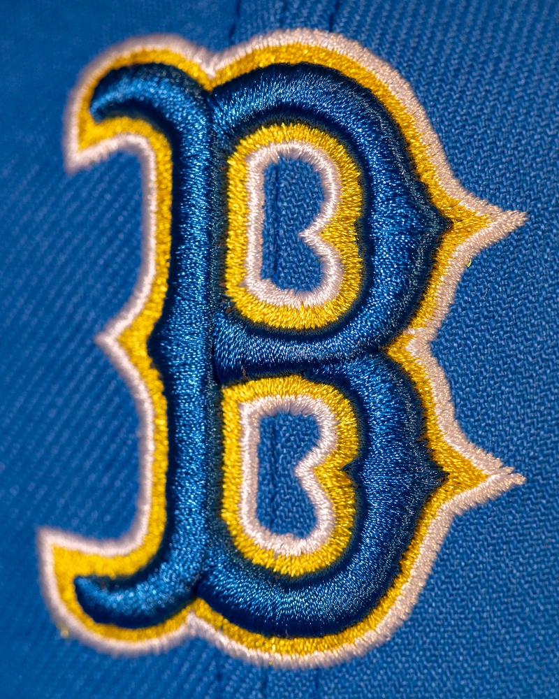 Boston Red Sox cap logo on the 2021 Boston Red Sox Nike City Connect uniform
