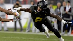 Oregon NFL Draft prospect and potential Patriots safety Devon Holland