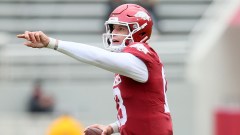 Arkansas NFL Draft prospect and potential Patriots quarterback Feleipe Franks