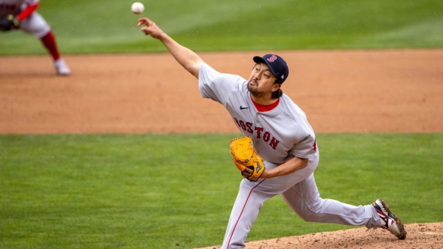 Boston Red Sox relief pitcher Hirokazu Sawamura