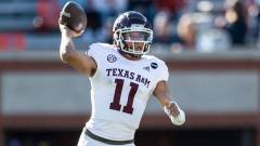 Texas A&M NFL Draft prospect and potential Patriots quarterback Kellen Mond