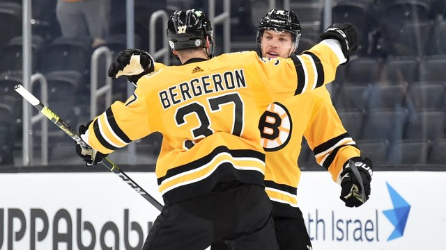 Boston Bruins Forwards Patrice Bergeron And Taylor Hall