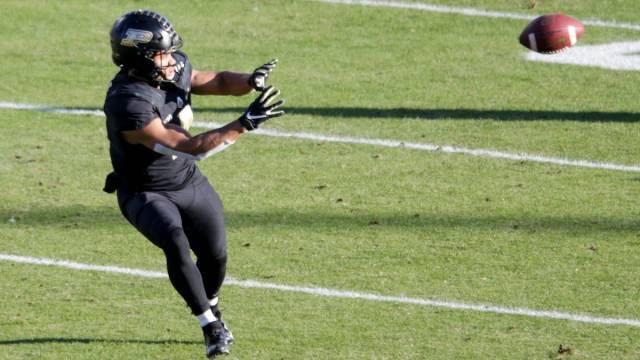 Purdue NFL Draft prospect and potential Patriots wide receiver Rondale Moore