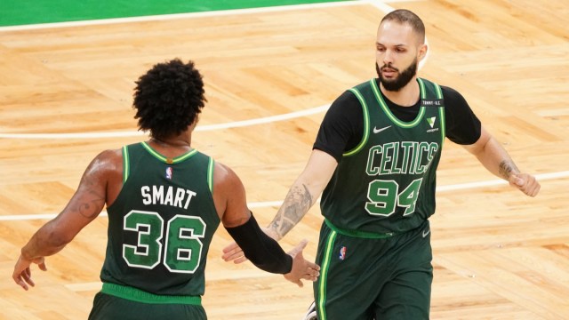 Boston Celtics guard Evan Fournier, Marcus Smart