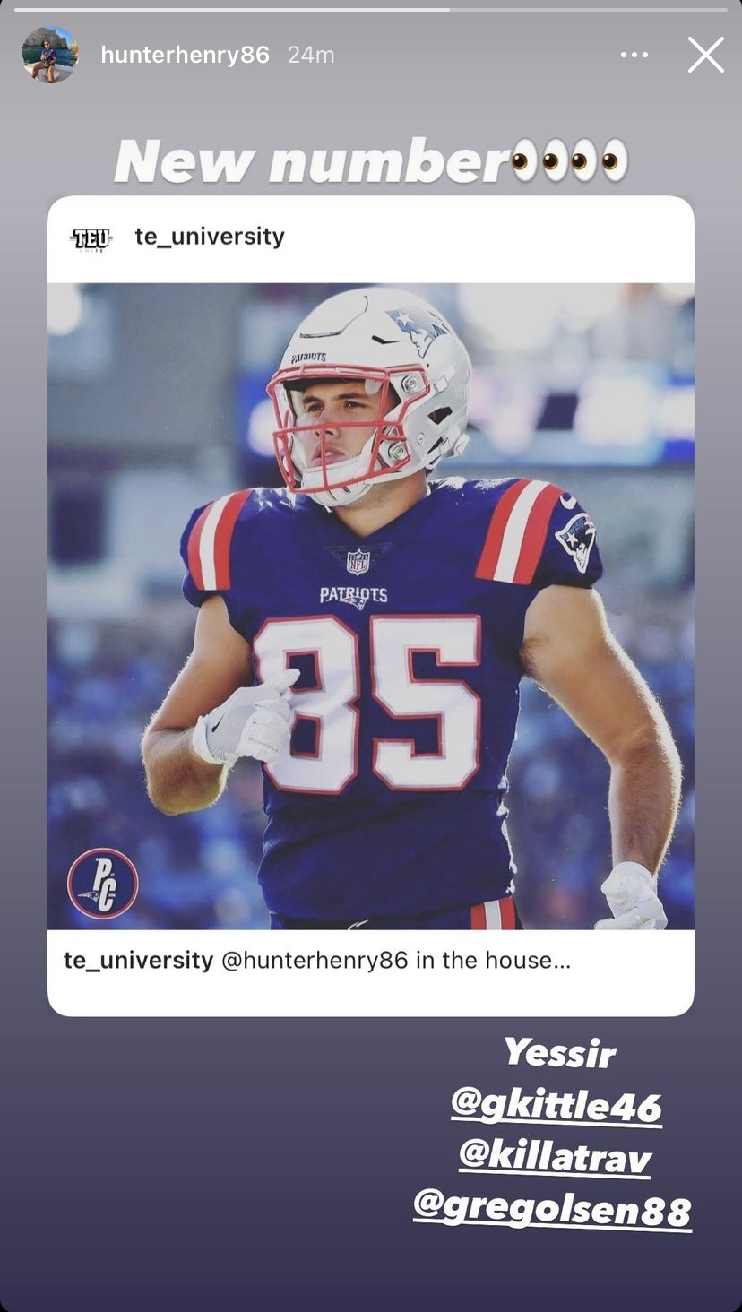 Hunter Henry Reveals New Jersey Number He'll Wear With Patriots