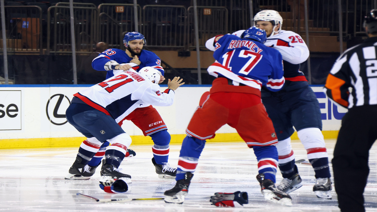 Rangers, Capitals Make NHL History In Fight-Filled First Period