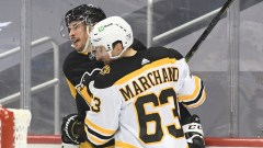 Boston Bruins winger Brad Marchand, Pittsburgh Penguins center Sidney Crosby