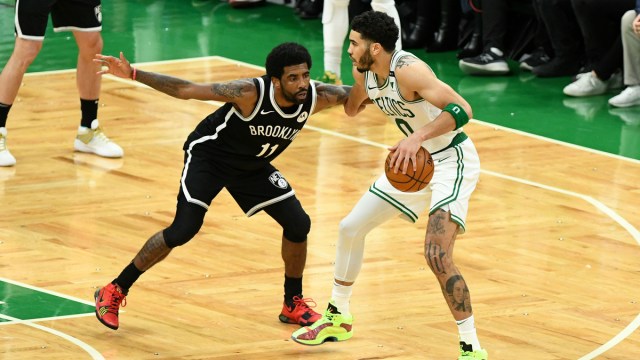 Boston Celtics forward Jayson Tatum, Brooklyn Nets guard Kyrie Irving