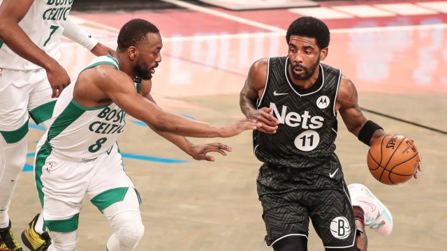 Brooklyn Nets guard Kyrie Irving, Boston Celtics guard Kemba Walker