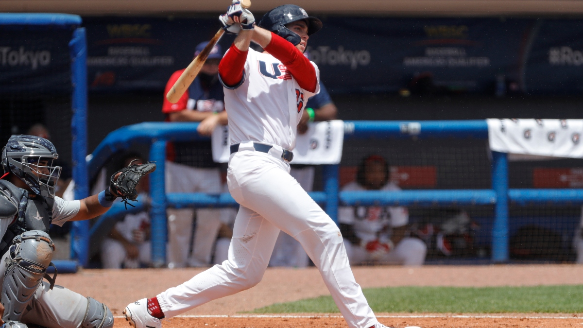 Red Sox top prospects Triston Casas (#1) and Jarren Duran (#3) with  #TeamUSA as they get ready for the Olympics qualifiers. 🇺🇸