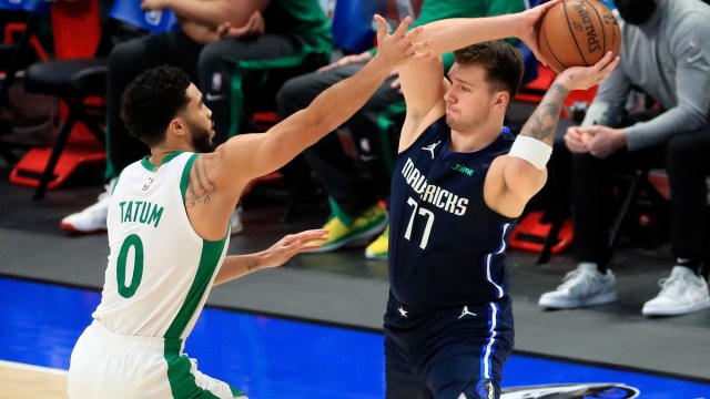 Dallas Mavericks guard Luka Doncic, Boston Celtics forward Jayson Tatum