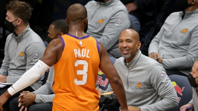 Phoenix Suns head coach Monty Williams, guard Chris Paul