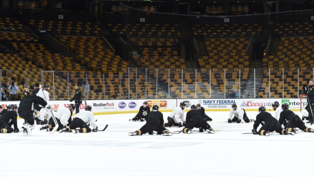 Boston Bruins practice