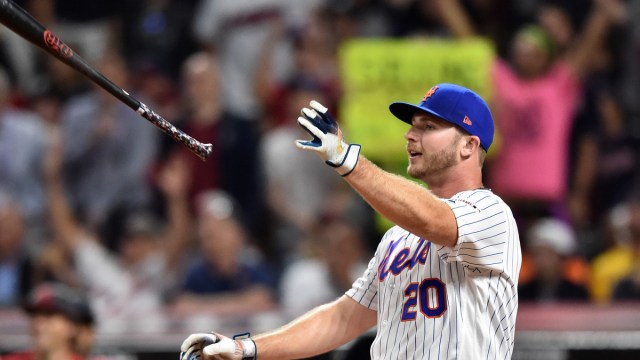 New York Mets first baseman Pete Alonso at the 2019 Home Run Debry