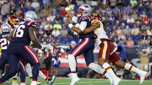 New England Patriots quarterback Cam Newton, Washington Football Team defensive end Chase Young