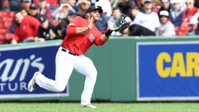 Boston Red Sox left fielder J.D. Martinez (28)