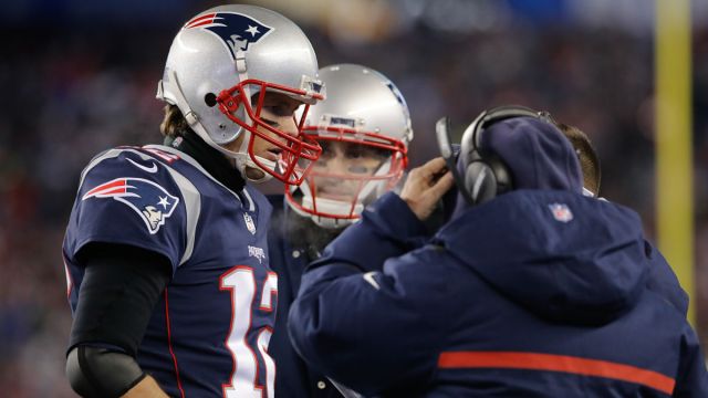 New England Patriots head coach Bill Belichick, quarterback Tom Brady