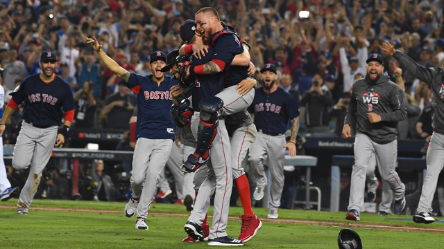 Boston Red Sox pitcher Chris Sale and catcher Christian Vazquez